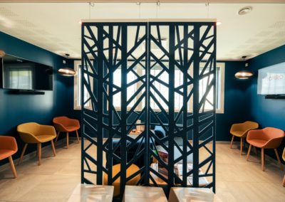 Salle d'attente du centre esthétique CELEST à Lyon-Villeurbanne
